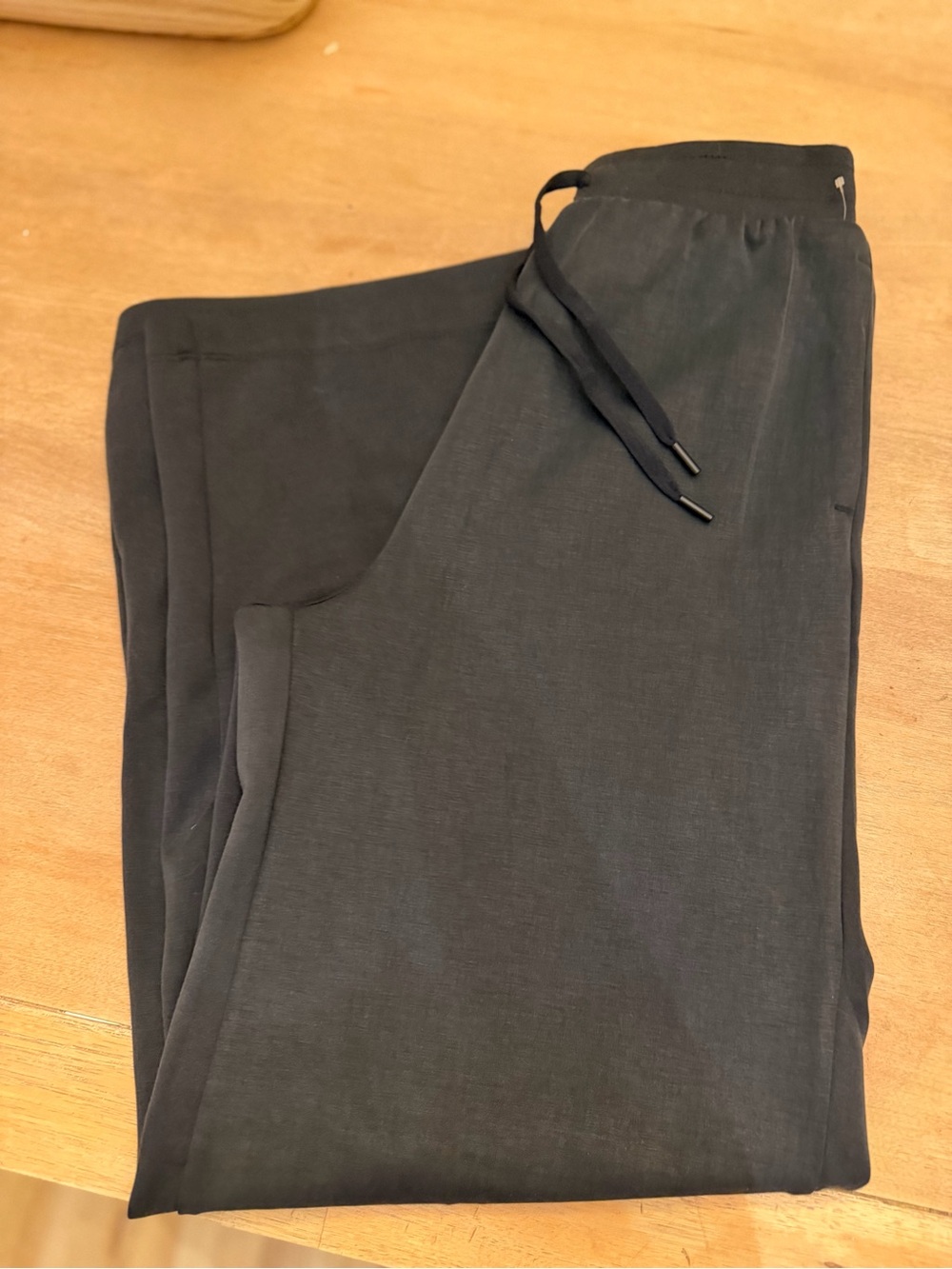 all in motion Black Wide-Leg Drawstring Jumpsuit Pants